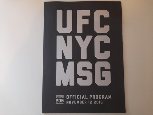 UFC 205 - McGregor Vs Alvarez (2016) - Official Event Program