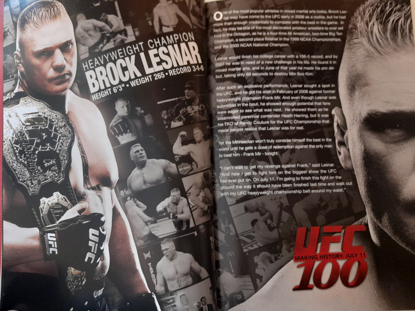 UFC 100 (2009) - Official Event Program