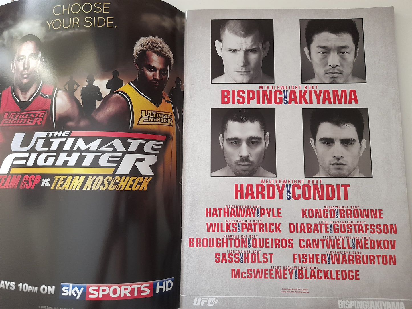 UFC 120 - Bisping Vs Akiyama (2010) - Official Event Program (UK)