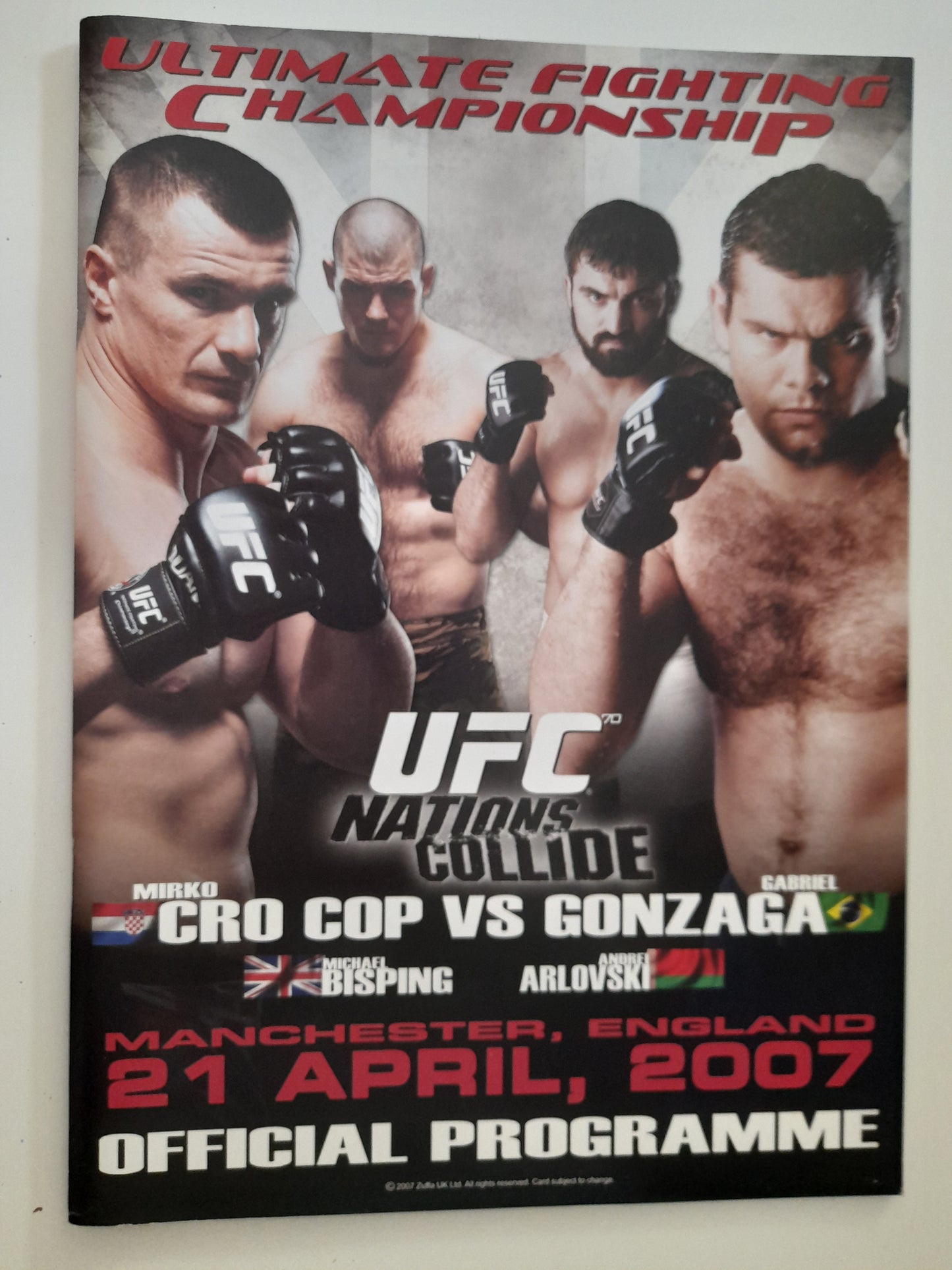 UFC 70 - Nations Collide - Crocop Vs Gonzaga (2007) - Official Event Program (UK)