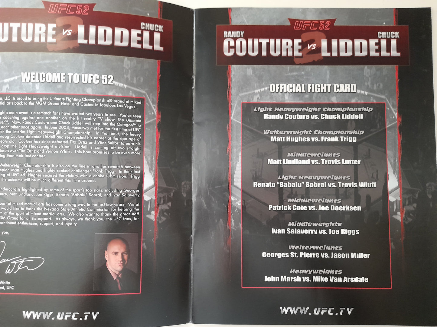 UFC 52 - Chuck Liddell Vs Randy Couture 2 (2005) - Official Event Program