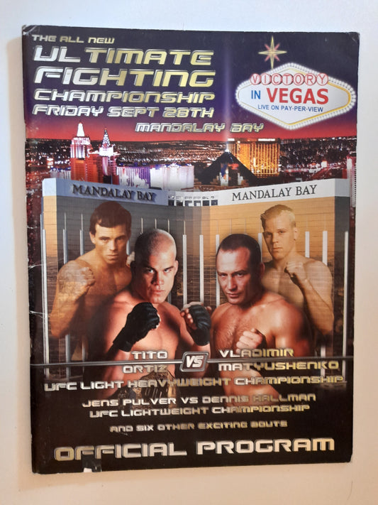 UFC 33 - Victory In Vegas - Ortiz Vs Matyushenko (2001) - Official Event Program