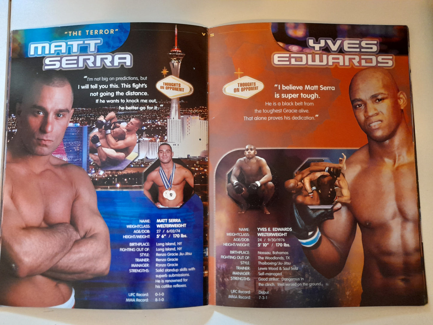 UFC 33 - Victory In Vegas - Ortiz Vs Matyushenko (2001) - Official Event Program