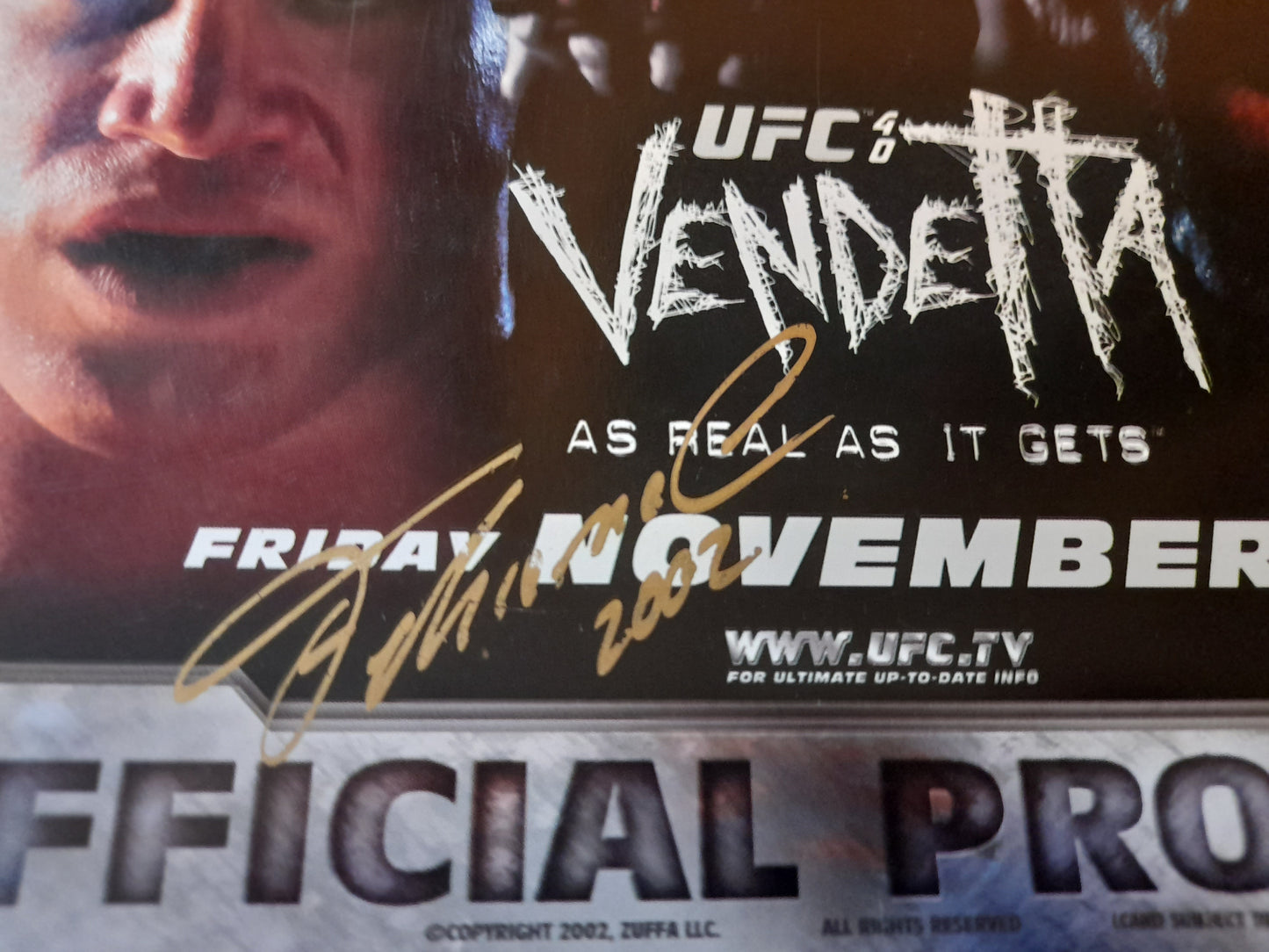 UFC 40 Vendetta - Tito Ortiz Vs Ken Shamrock (2002) - [AUTOGRAPHED] Official Event Program