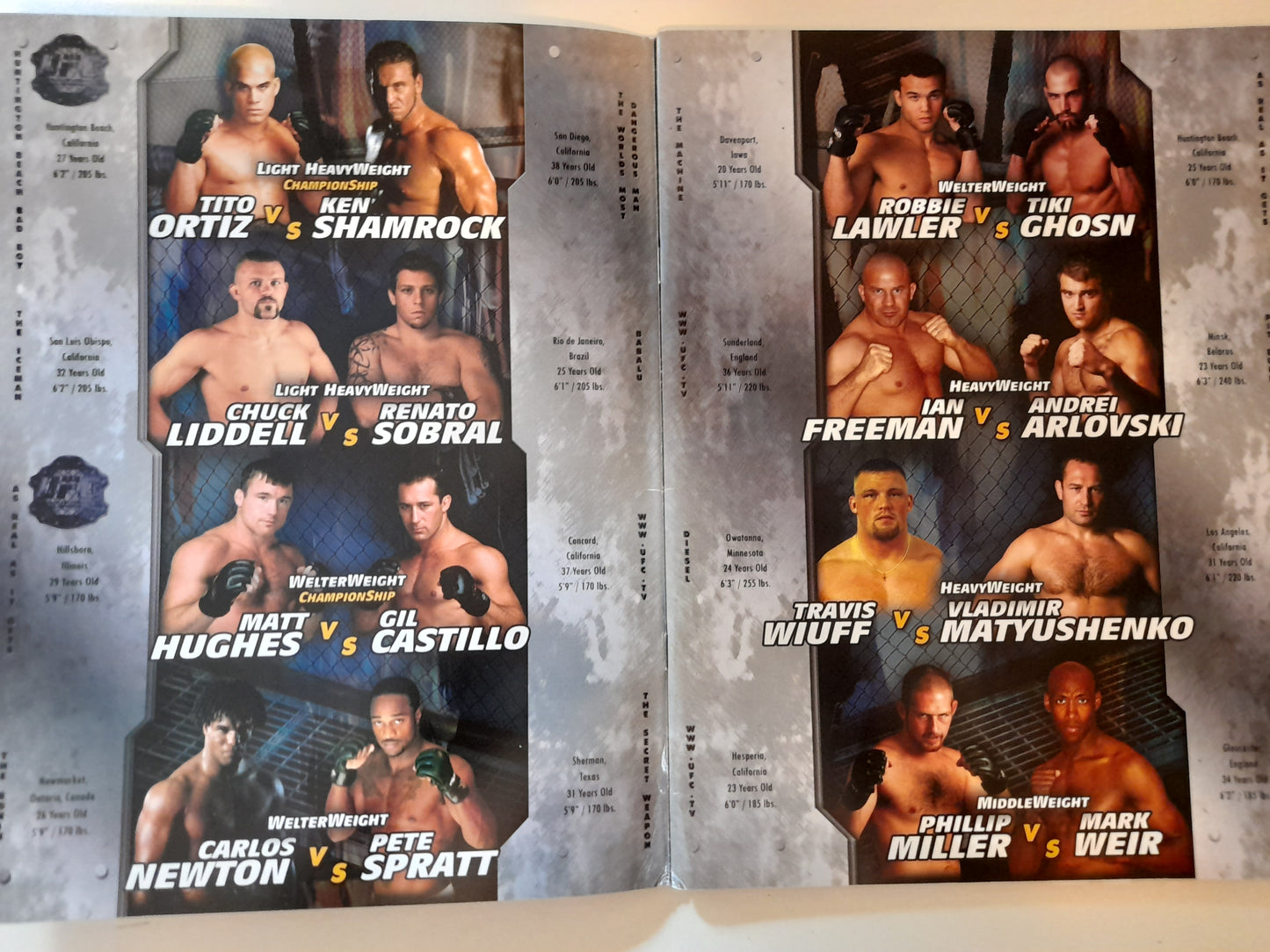 UFC 40 Vendetta - Tito Ortiz Vs Ken Shamrock (2002) - [AUTOGRAPHED] Official Event Program