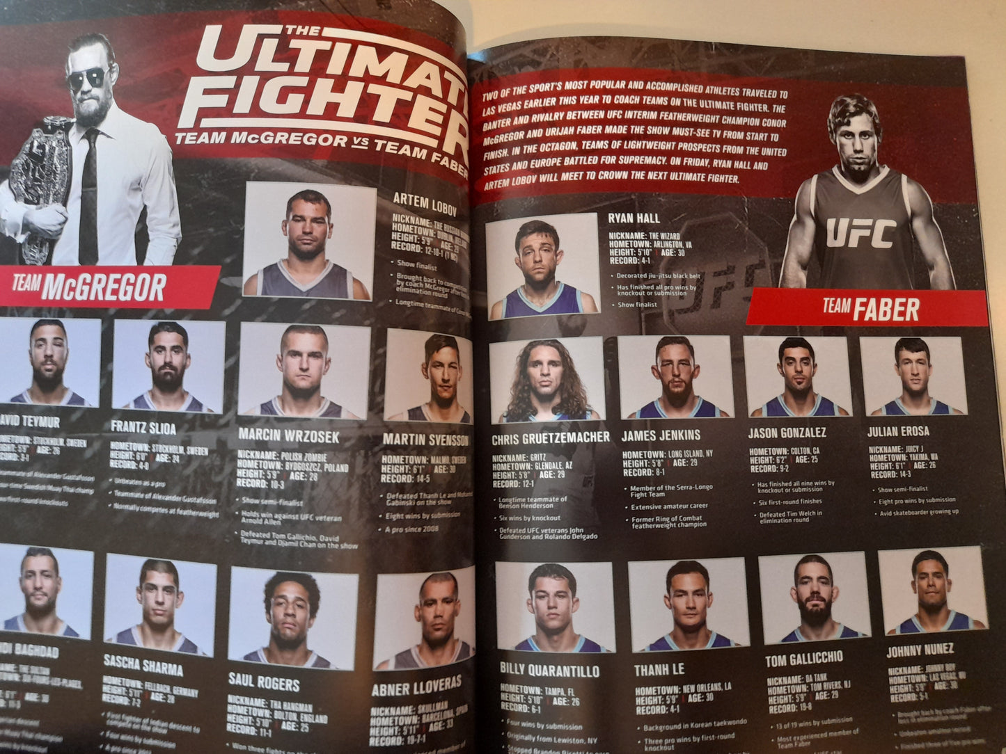 UFC 194 McGregor Vs Aldo / FightNight80 / TUF Finale (2015) - Official 3x Event Program [SALE]