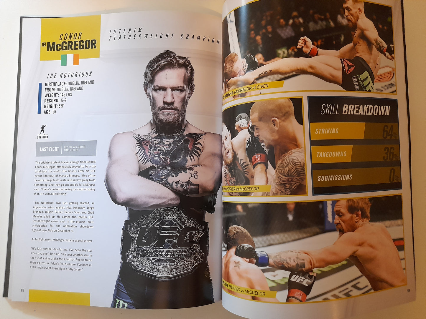 UFC 194 McGregor Vs Aldo / FightNight80 / TUF Finale (2015) - Official 3x Event Program [SALE]