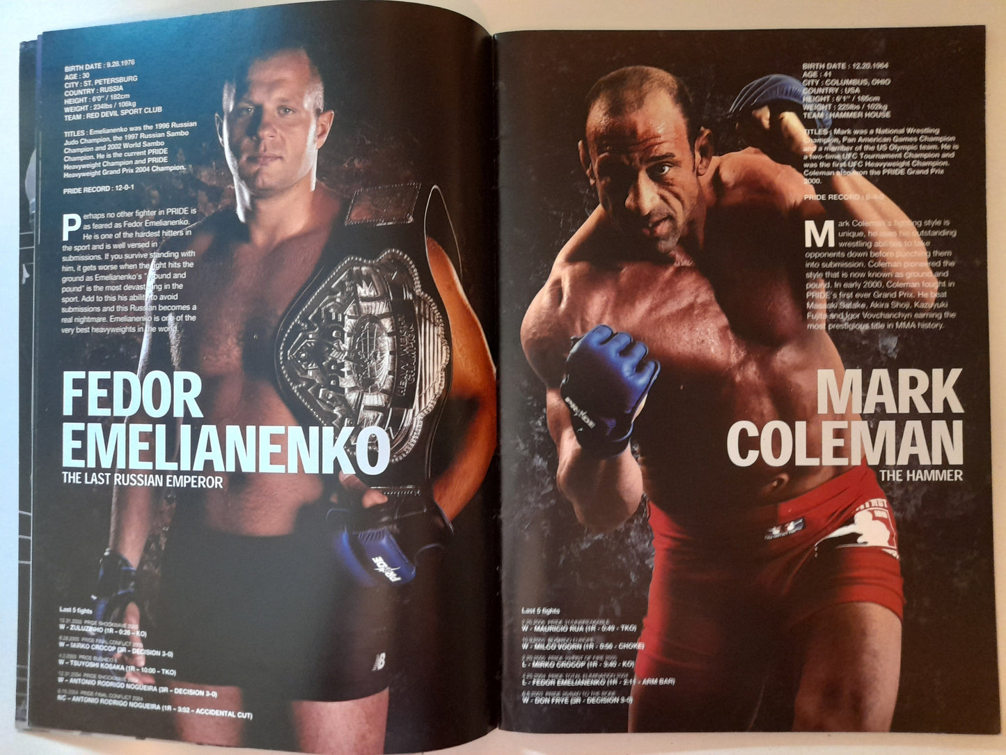 Pride Fighting Championship 32 - The Real Deal - Fedor Vs Coleman (2006) - Official Event Program [AUTOGRAPHED]