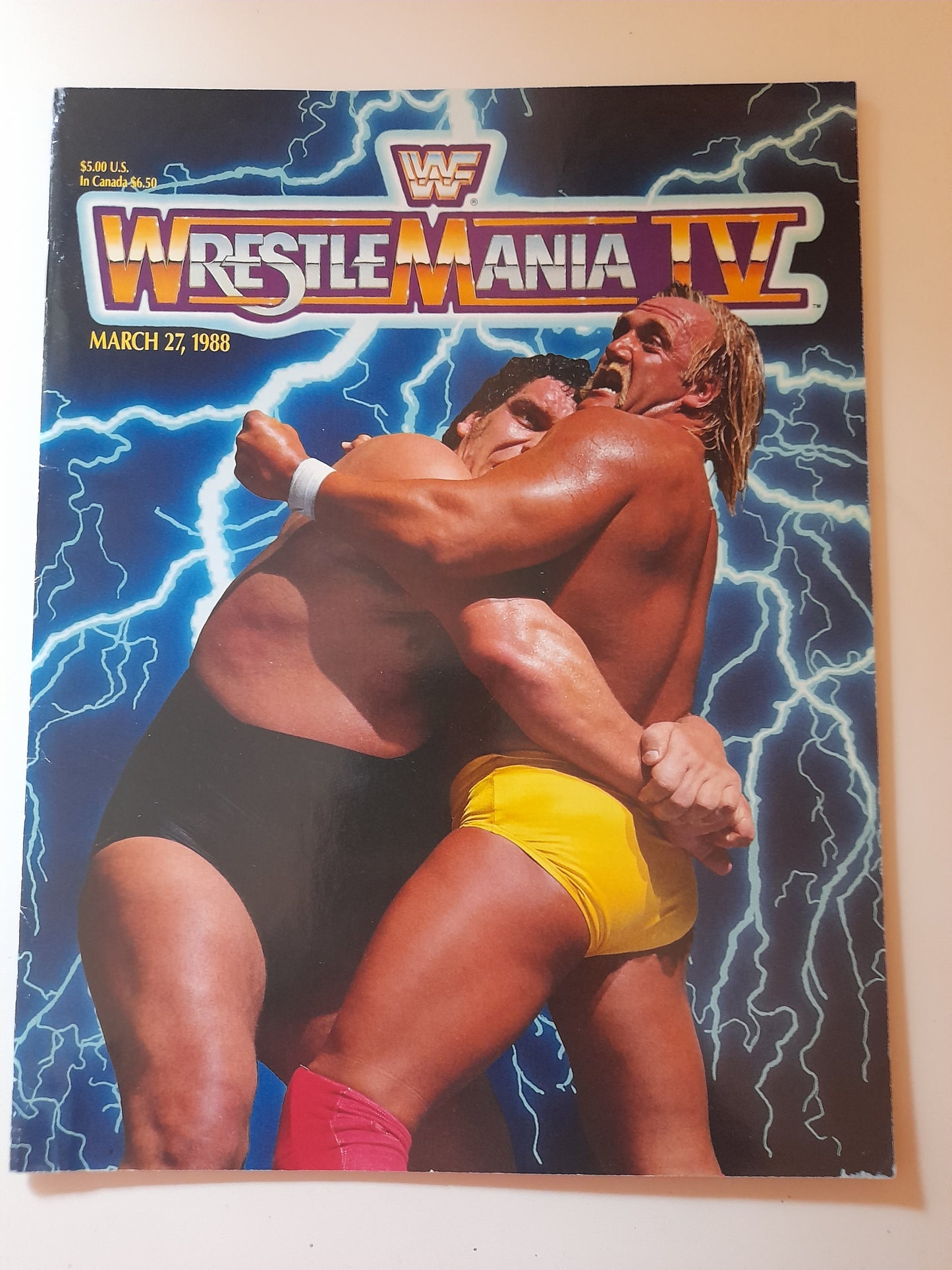 WWF Wrestlemania IV - Hulk Hogan Vs Andre The Giant - Official Event Program