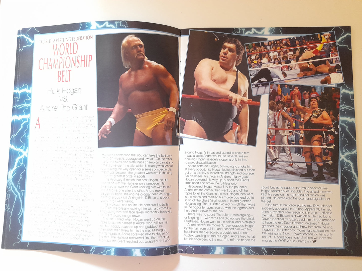 WWF Wrestlemania IV - Hulk Hogan Vs Andre The Giant - Official Event Program