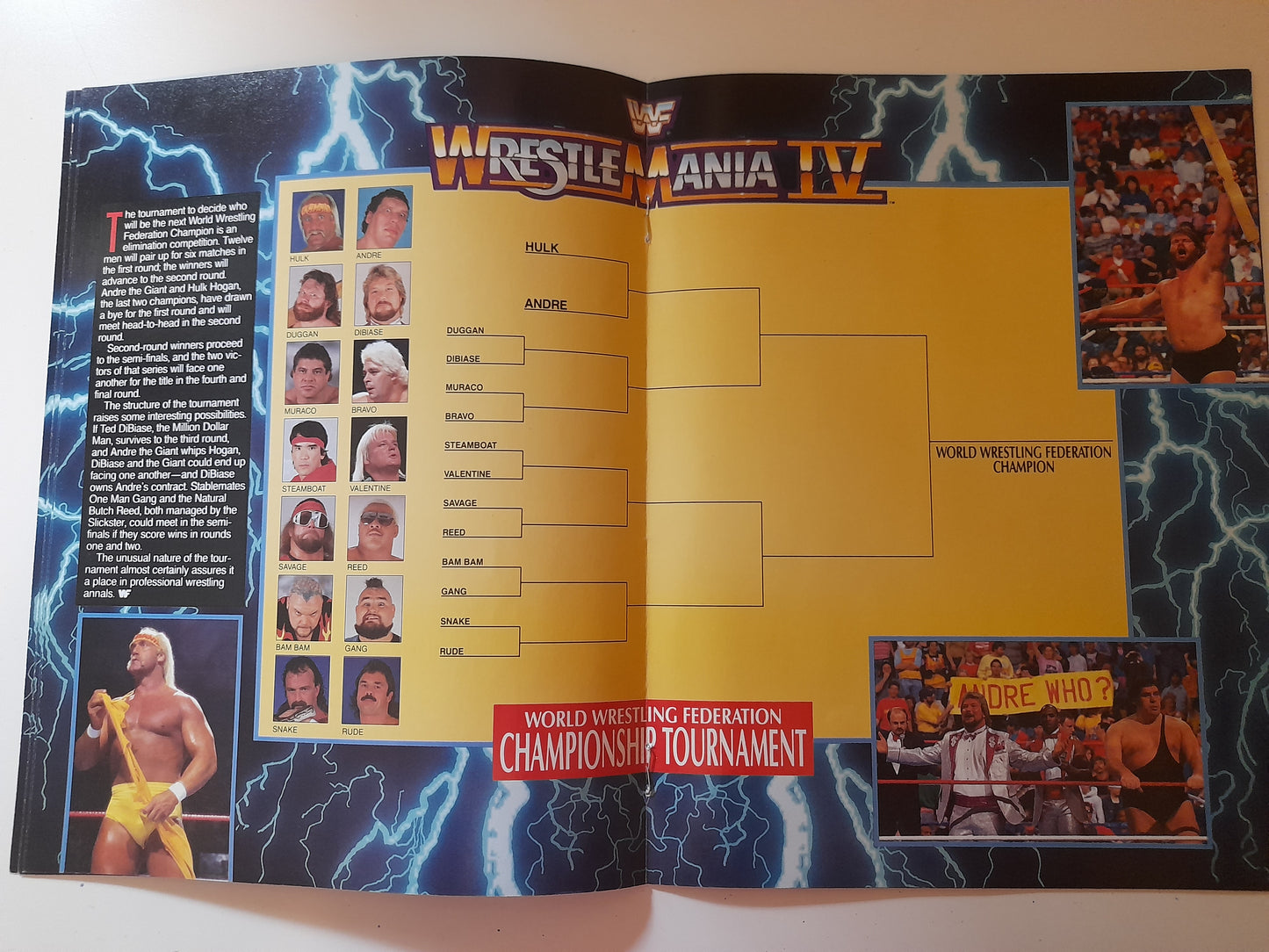 WWF Wrestlemania IV - Hulk Hogan Vs Andre The Giant - Official Event Program