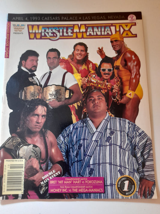 WWF Wrestlemania IX - Bret Hart Vs Yokozuna - Official Event Program