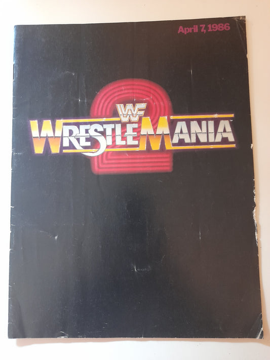 WWF Wrestlemania 2 - Hulk hogan Vs KingKong Bundy - Official Event Program