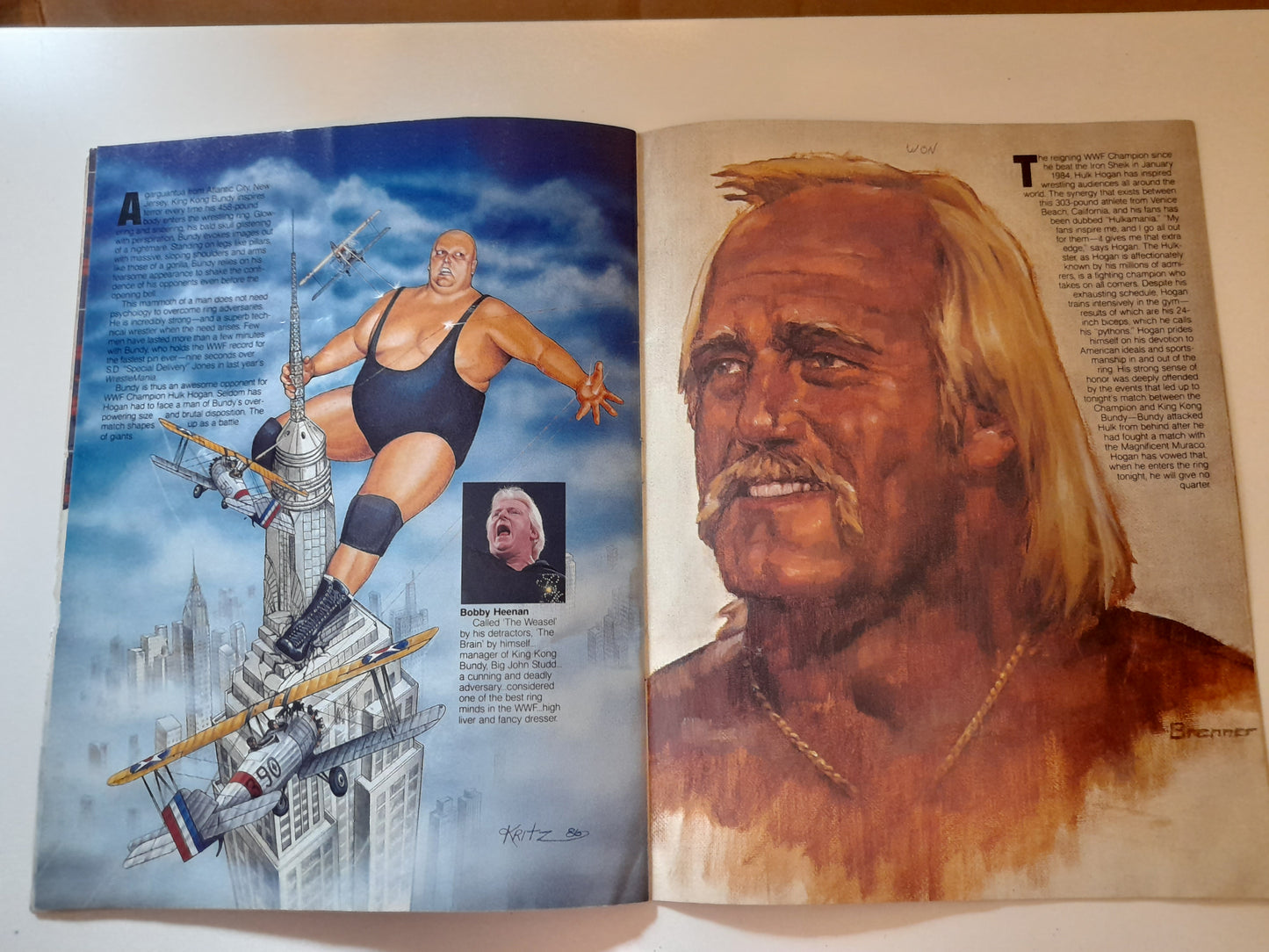 WWF Wrestlemania 2 - Hulk hogan Vs KingKong Bundy - Official Event Program