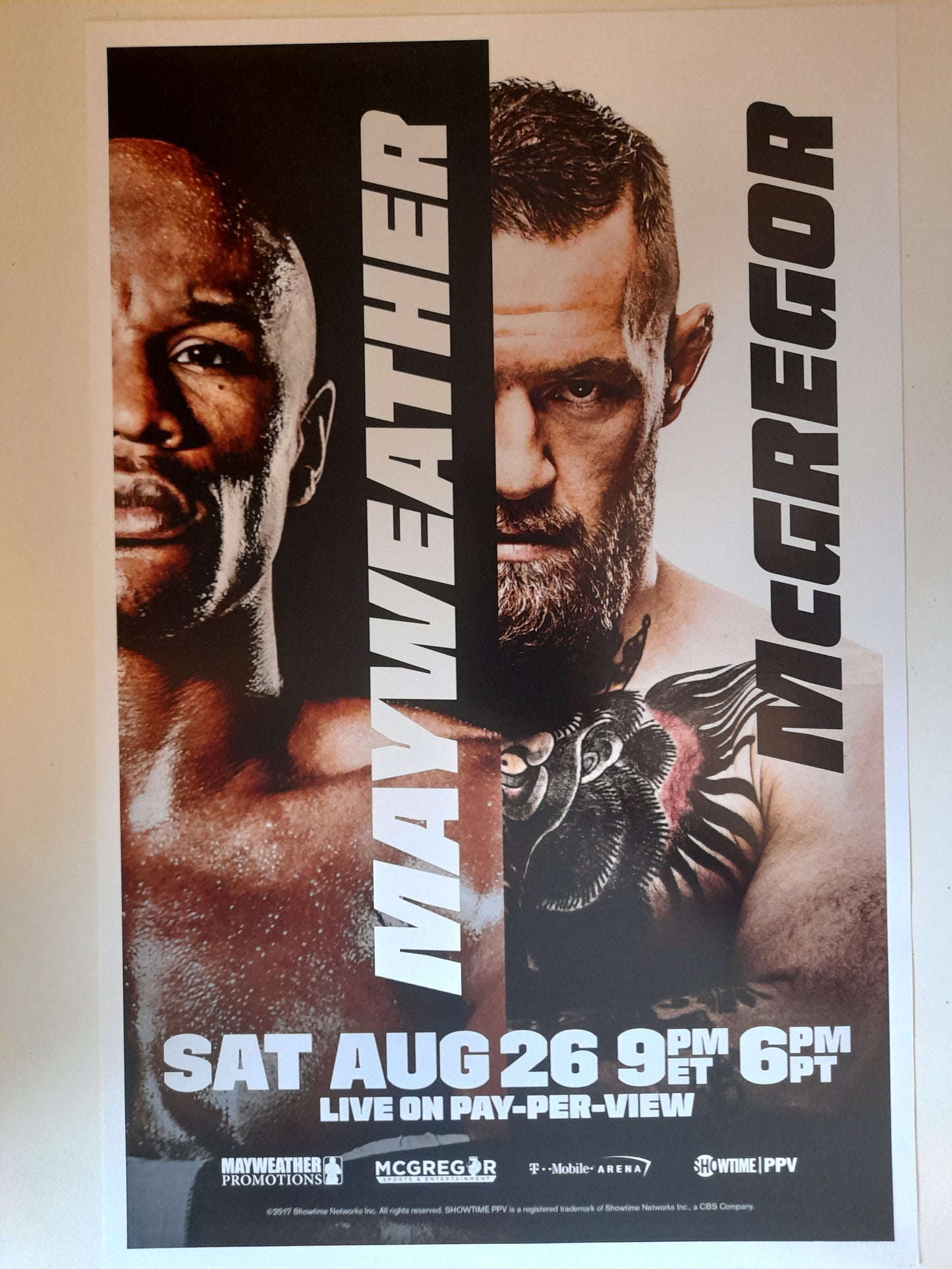 Conor McGregor Vs Floyd Mayweather Official 11x17 Boxing Event Poster