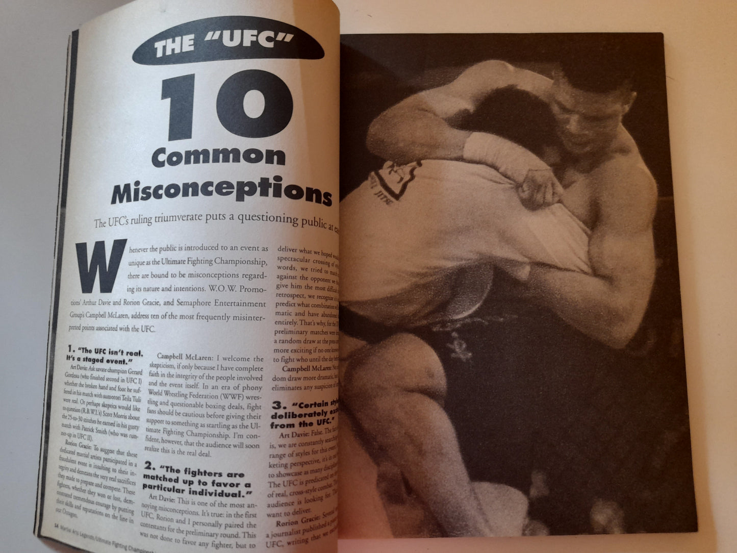 Vintage UFC The Ultimate Fighting Championship Martial Arts Magazine 1994