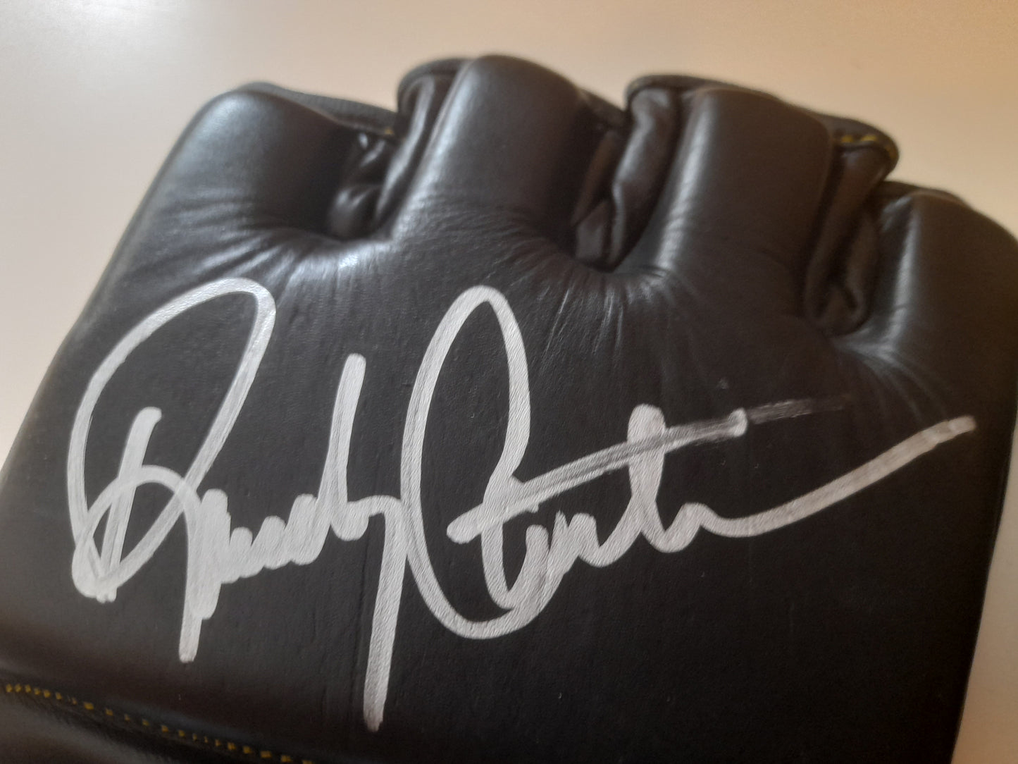 Chuck Liddell & Randy Couture - UFC Official MMA Fight Gloves - Version 3 - Ouano - Size L  [AUTOGRAPHED]