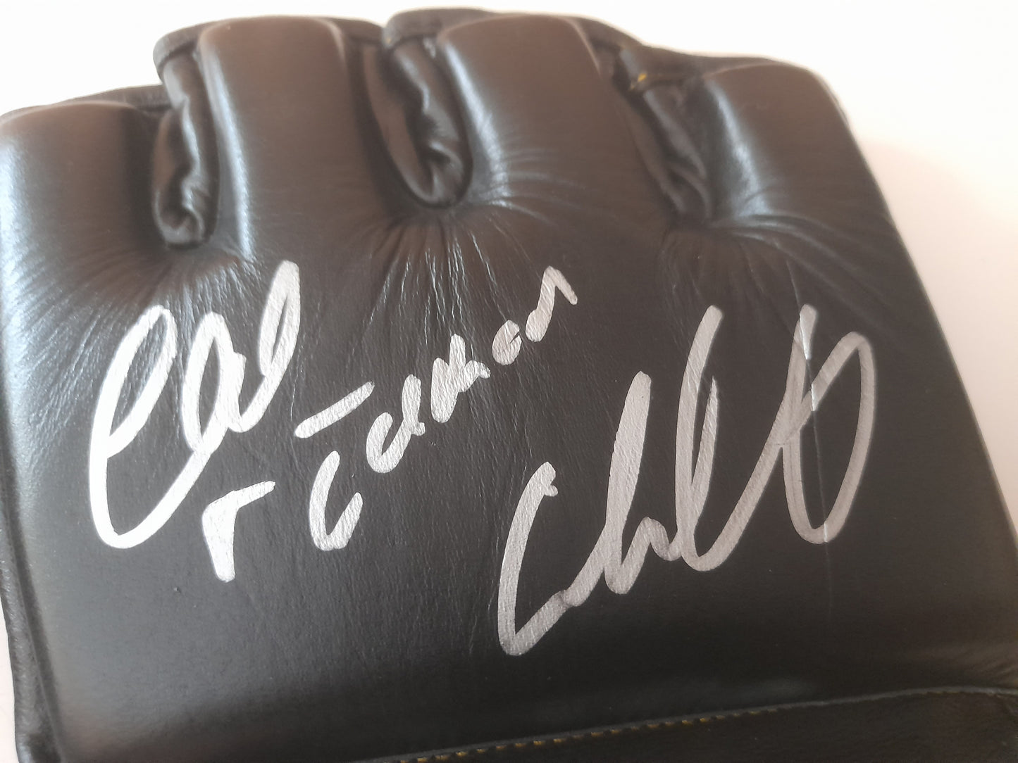 Chuck Liddell & Randy Couture - UFC Official MMA Fight Gloves - Version 3 - Ouano - Size L  [AUTOGRAPHED]