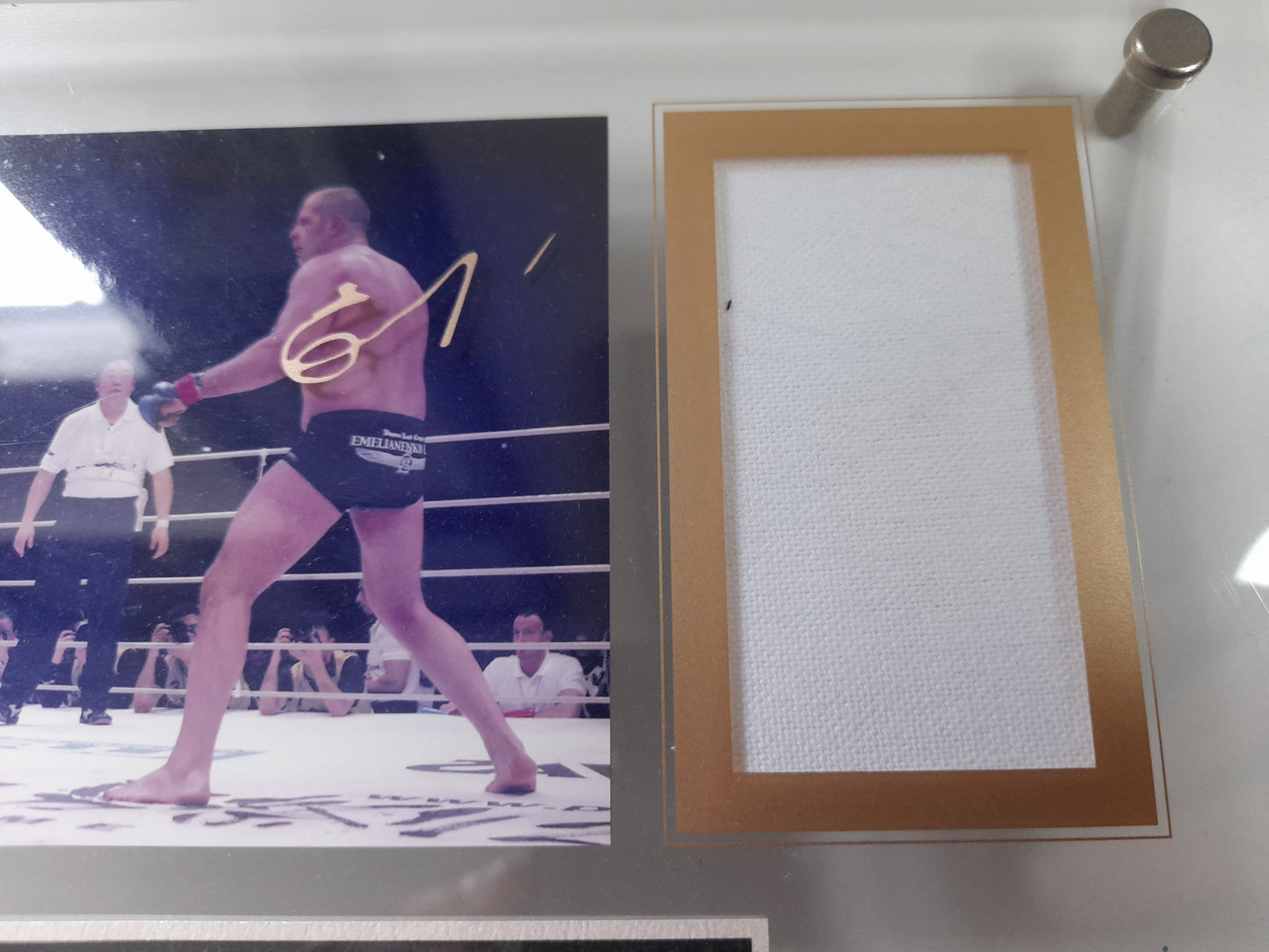 Pride FC Shockwave New Year's Eve 2004 - Ring Mat Canvas Plaque with Autographed Photo  - Limited Edition