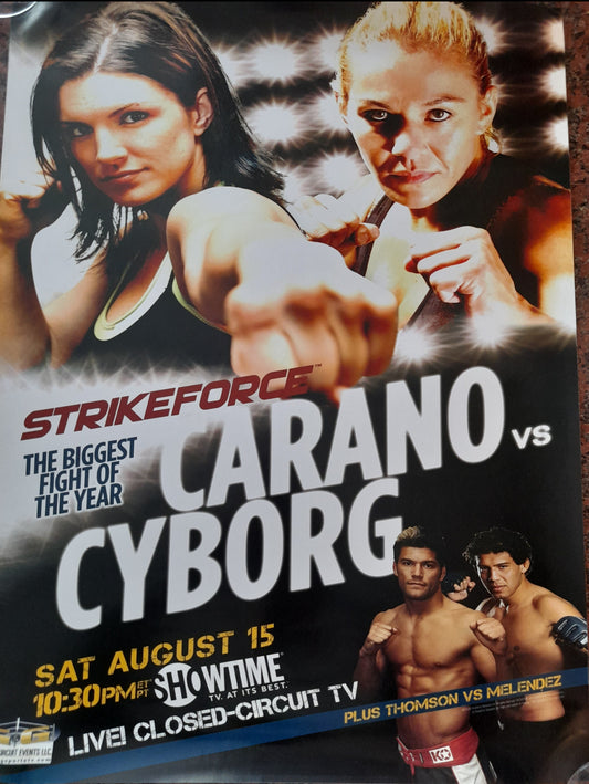 Strikeforce - Carano Vs Cyborg - Official Event Poster - Size 18x24