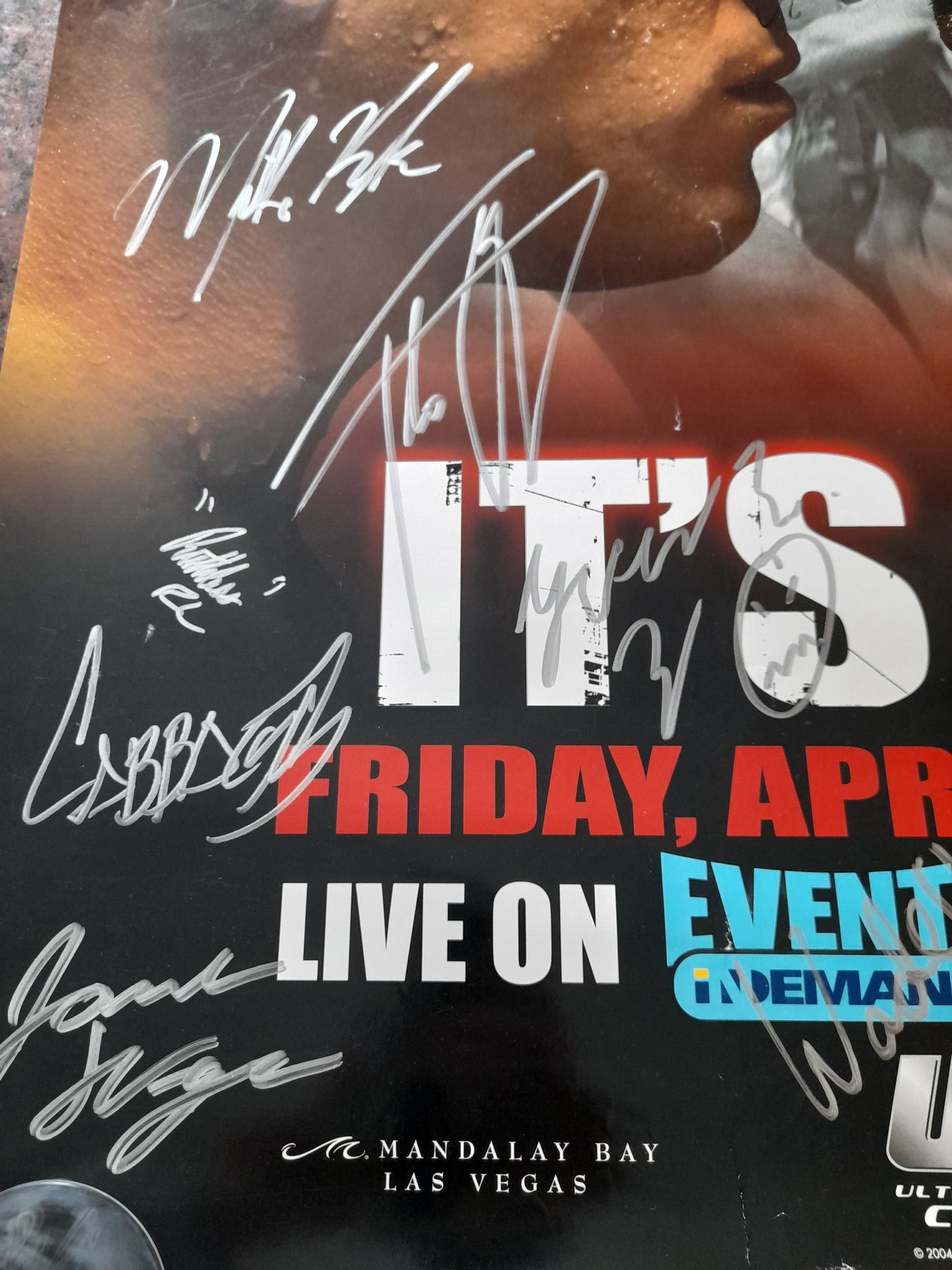 UFC 47 - Liddell Vs Ortiz - Official Signed by Card Event Poster (2004) - [AUTOGRAPHED]