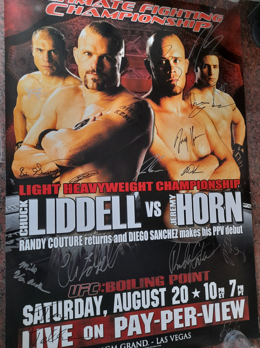 UFC 54 - Liddell Vs Horn - Official Signed by Card Event Poster (2005) - [AUTOGRAPHED]