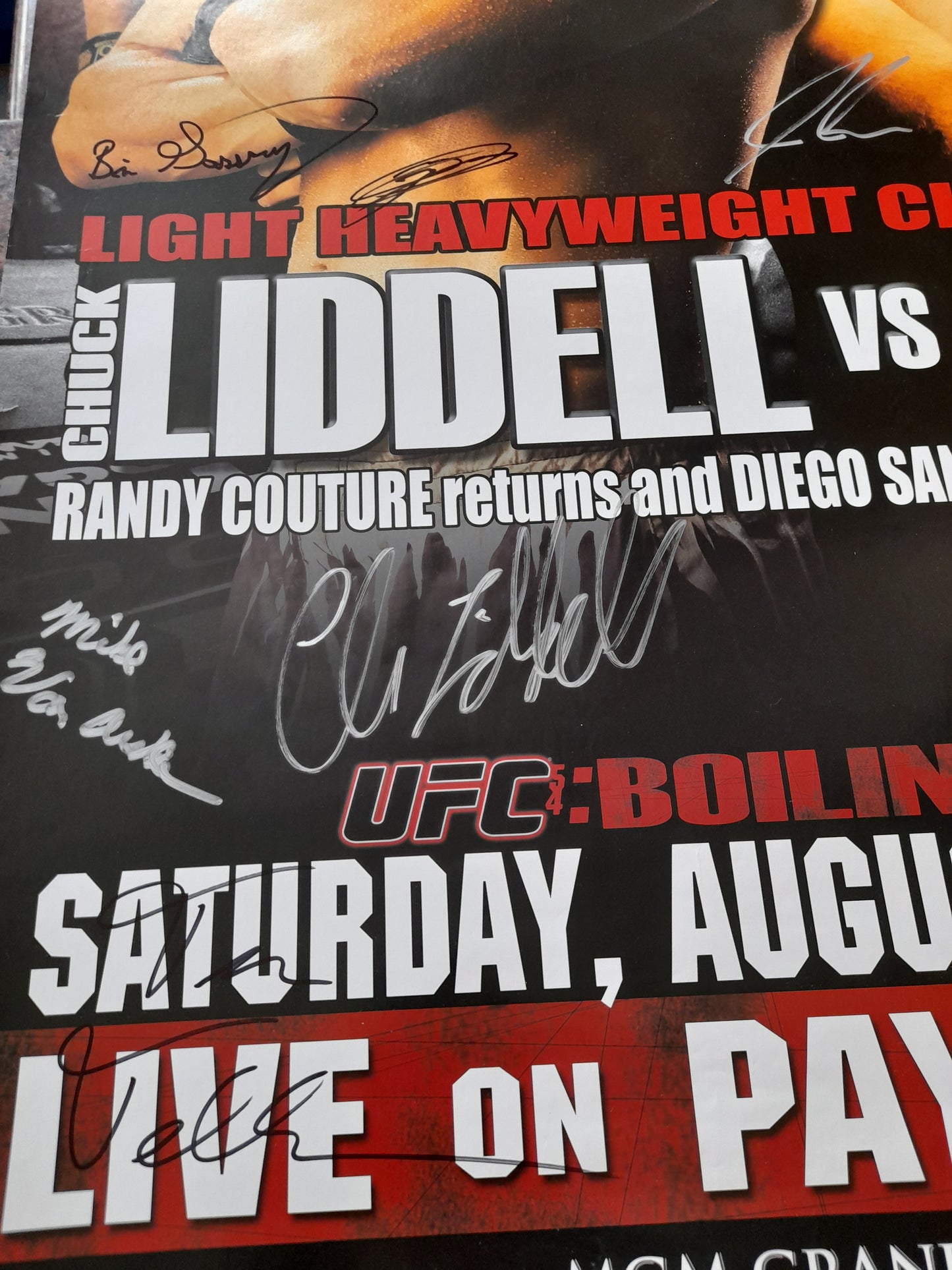 UFC 54 - Liddell Vs Horn - Official Signed by Card Event Poster (2005) - [AUTOGRAPHED]