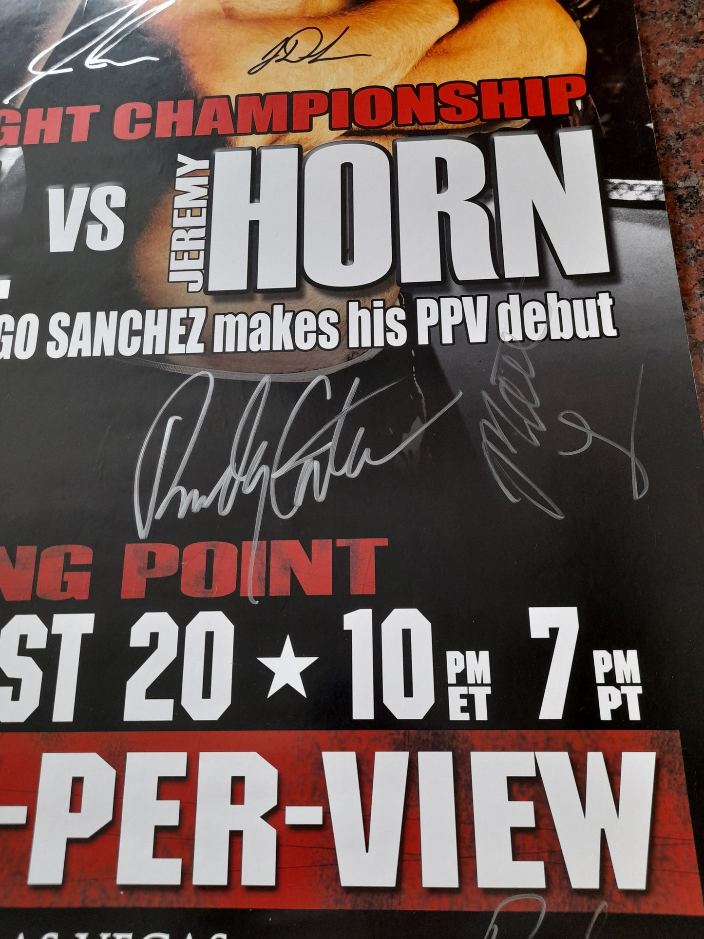 UFC 54 - Liddell Vs Horn - Official Signed by Card Event Poster (2005) - [AUTOGRAPHED]