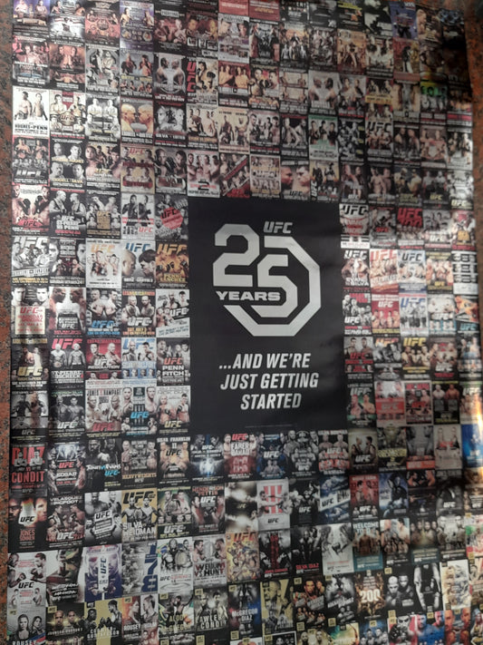 UFC Ultimate Fighting Championship 25th Anniversary Metallic Event Collage Poster (2018)