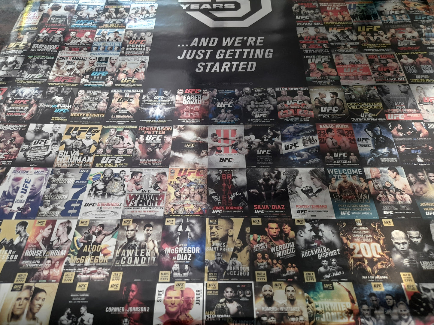 UFC Ultimate Fighting Championship 25th Anniversary Metallic Event Collage Poster (2018)