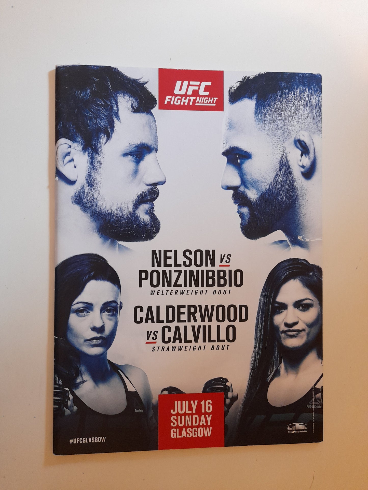 UFC Fight Night 113 - Nelson Vs Ponzinibbio (2017) - Official Event Program (UK) [SALE]