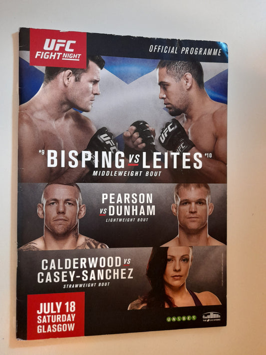 UFC Fight Night 72 - Bisping Vs Leites (2015) - Official Event Program (UK) [SALE]