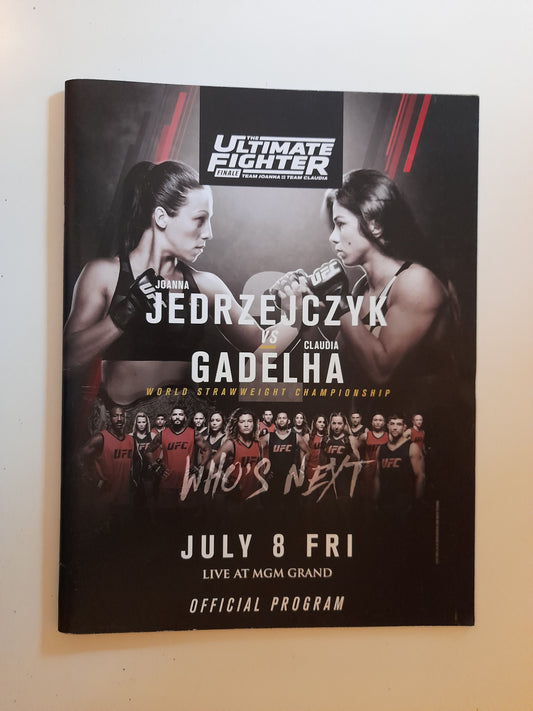 TUF 23 - Ultimate Fighter Season 23 Finale - Gadelha Vs Jedrzejczyk (2016) - Official Event Program