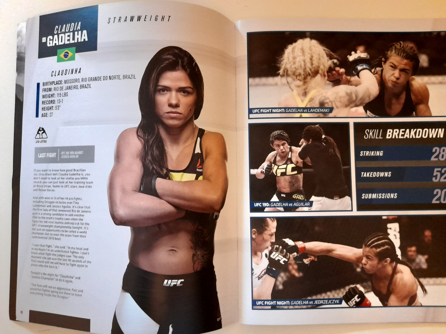 TUF 23 - Ultimate Fighter Season 23 Finale - Gadelha Vs Jedrzejczyk (2016) - Official Event Program