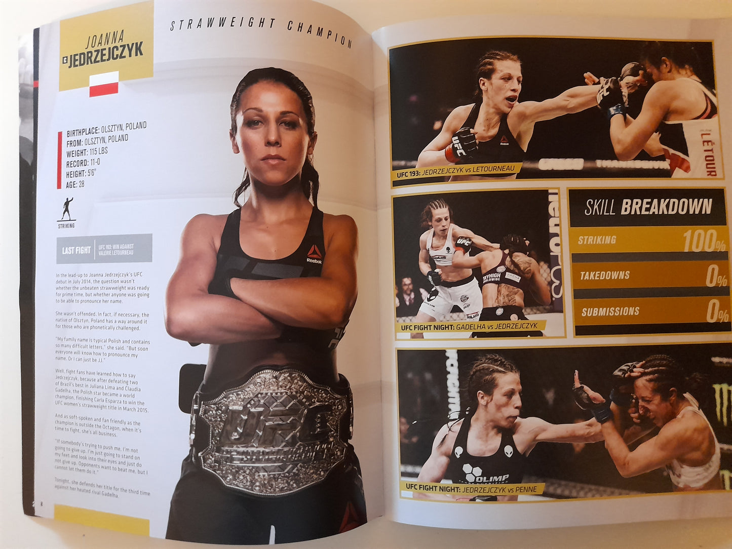 TUF 23 - Ultimate Fighter Season 23 Finale - Gadelha Vs Jedrzejczyk (2016) - Official Event Program