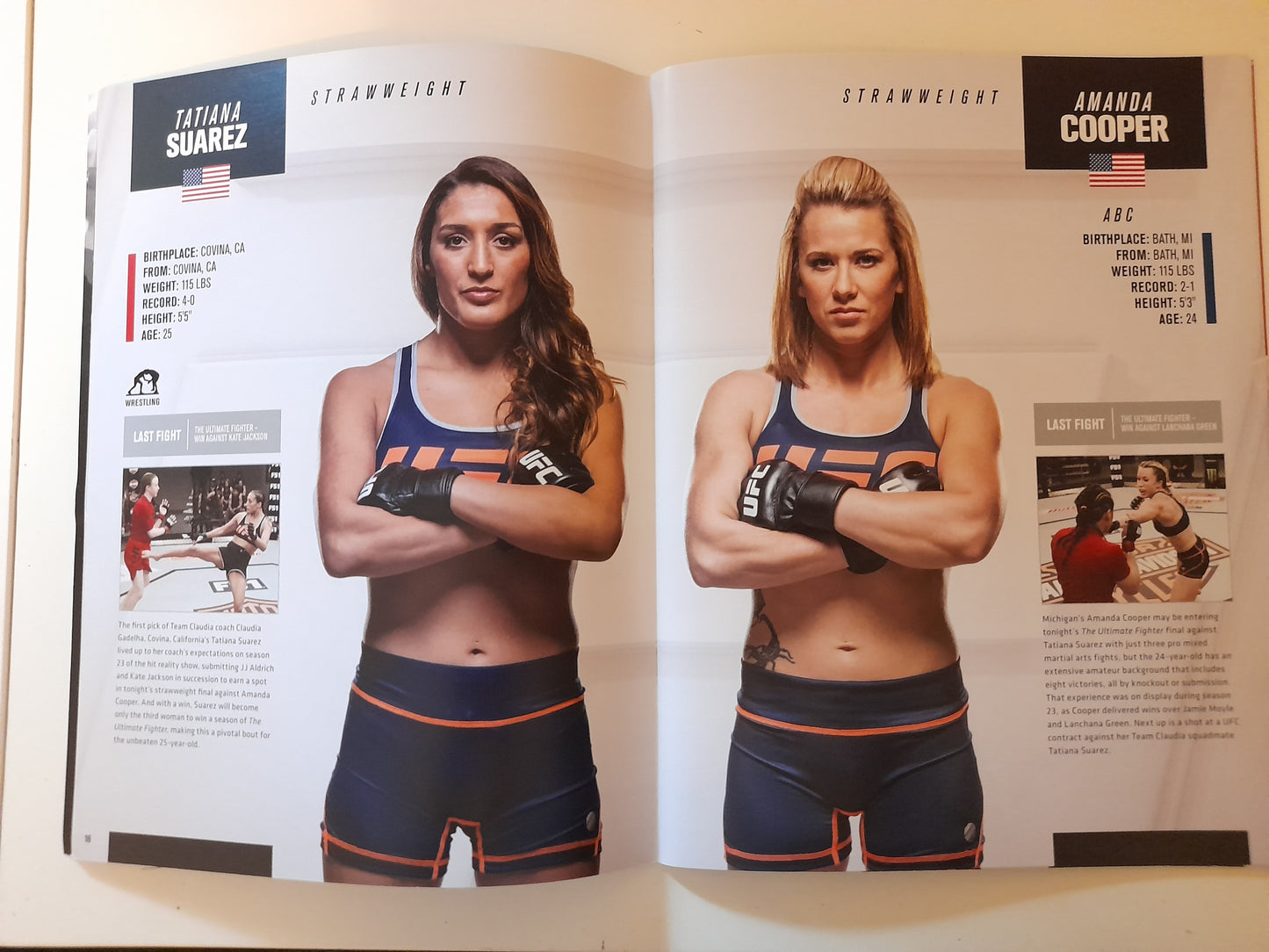 TUF 23 - Ultimate Fighter Season 23 Finale - Gadelha Vs Jedrzejczyk (2016) - Official Event Program