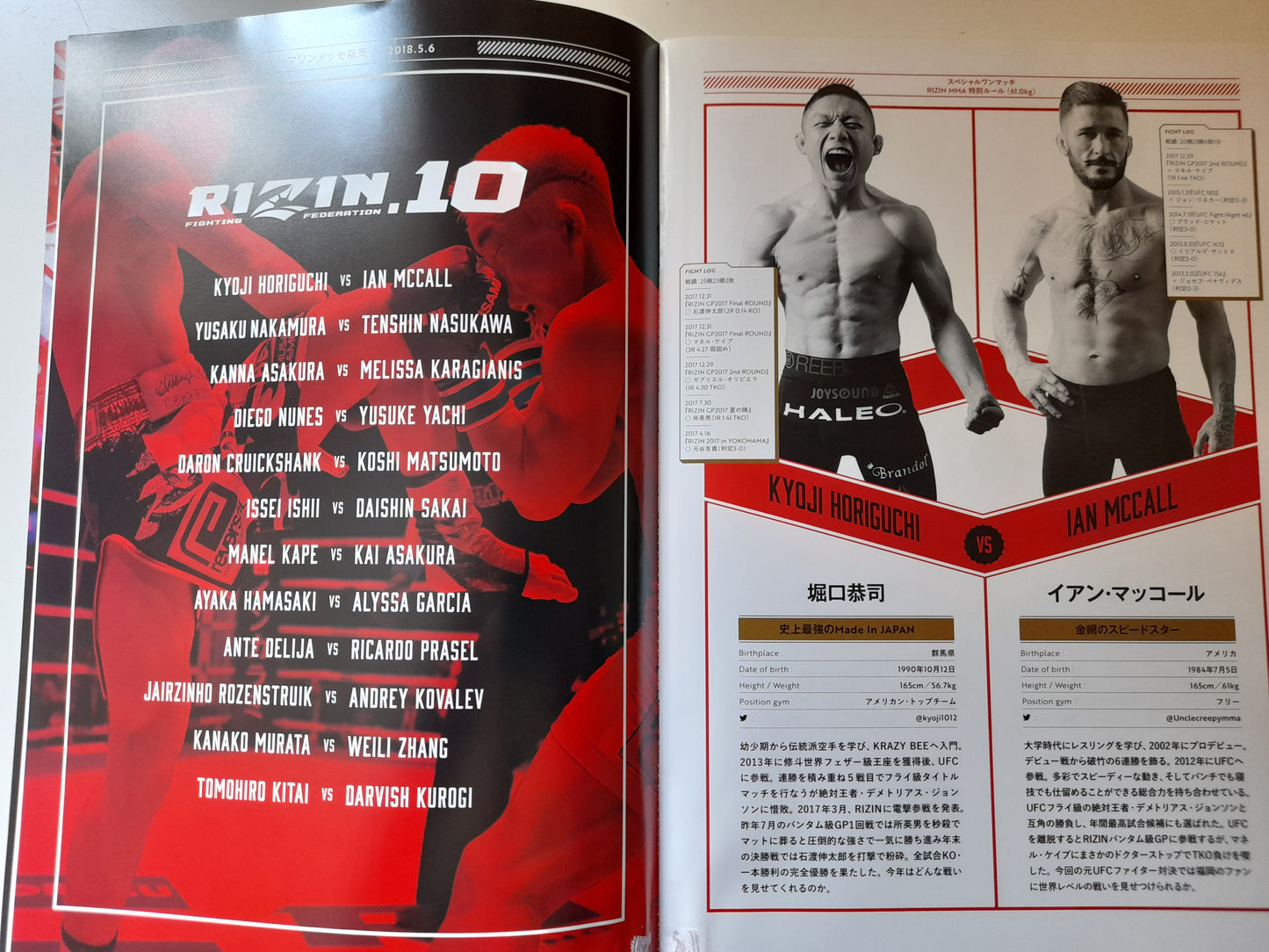 RIZIN Fighting Federation 10 (2018) - Official Event Program [SALE]