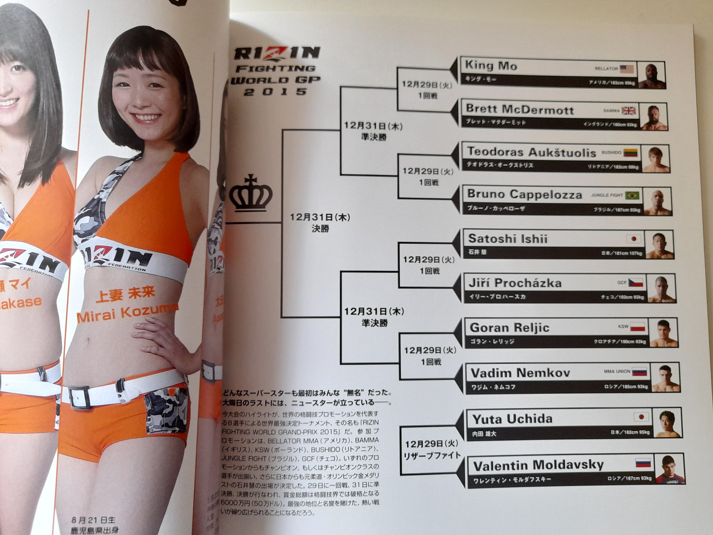 RIZIN Fighting Federation 1st Event - 2015 World GP 1st & Final Rounds (2015) - Official Event Program