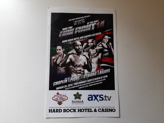 Lion Fight Muay Thai 14 - Cris Cyborg Vs Jorina Baars - Official Event Program & Ticket [SALE]