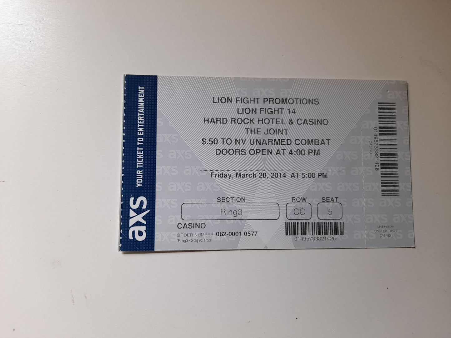 Lion Fight Muay Thai 14 - Cris Cyborg Vs Jorina Baars - Official Event Program & Ticket [SALE]