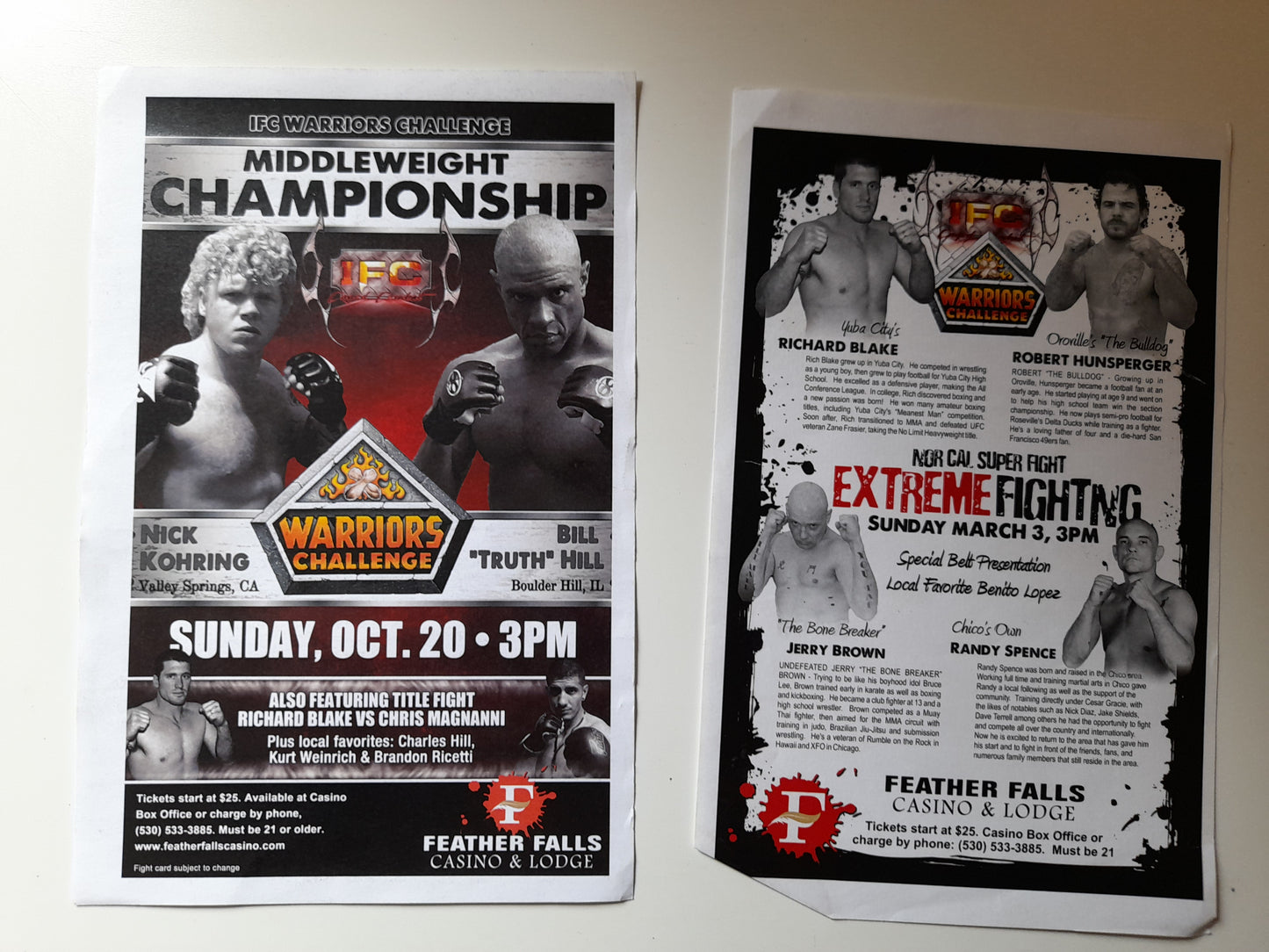 IFC Battleground (2000) & IFC Night of the Warriors 1 (2002) - Official Event Programs [SALE]