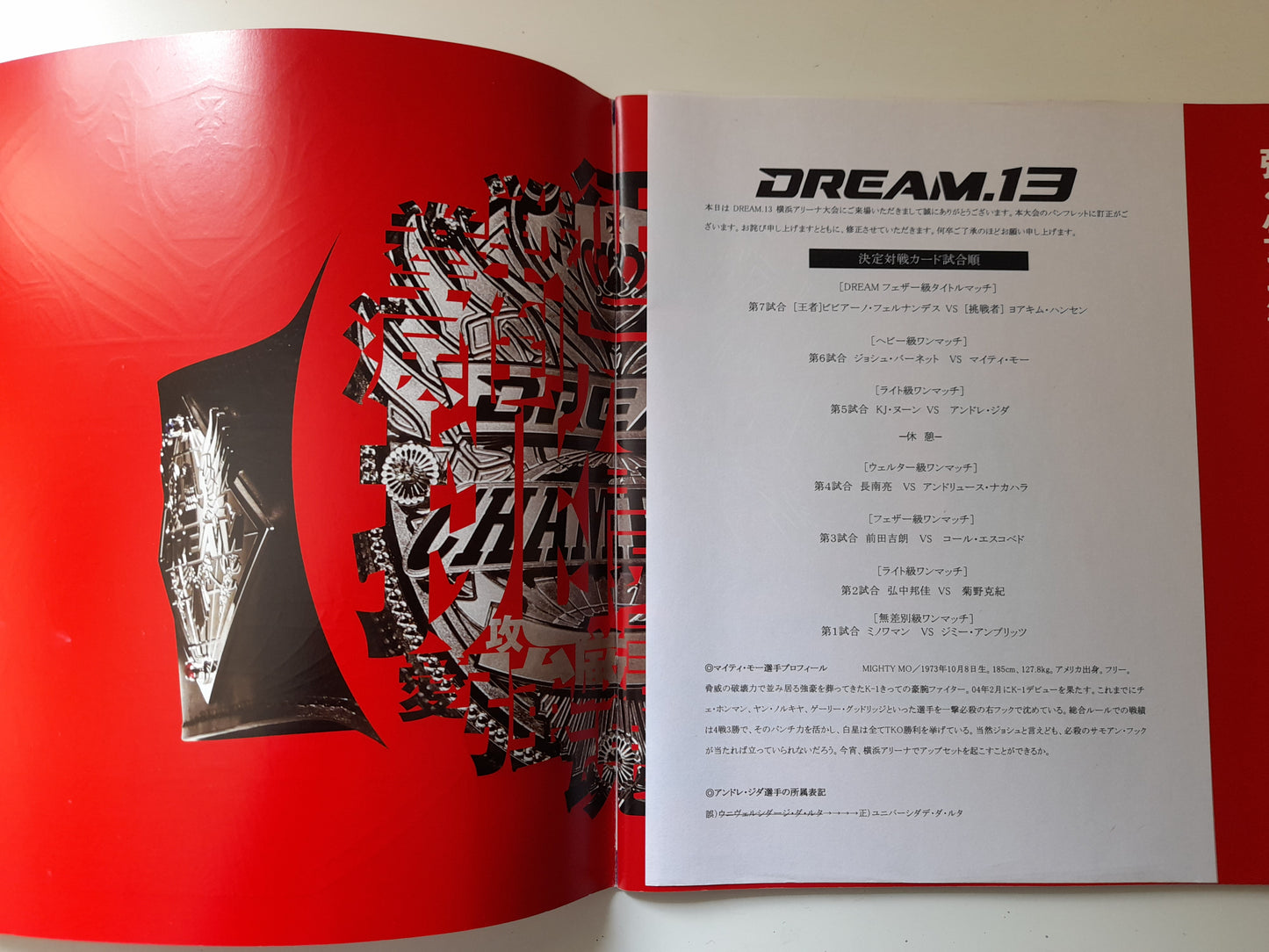 DREAM 13 (2010) - Official Event Program