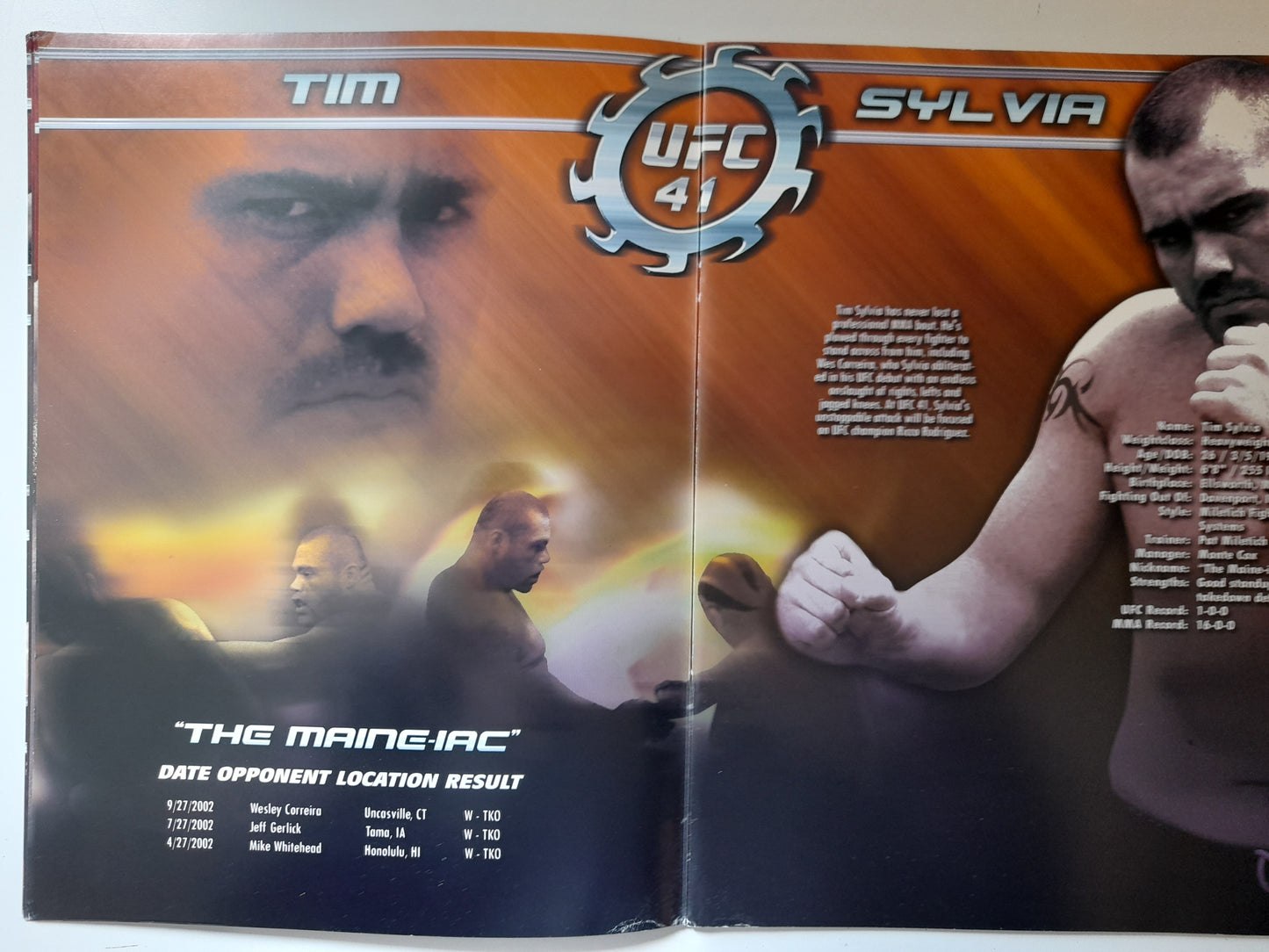 UFC 41 Onslaught - Tim Sylvia Vs Ricco Rodriguez (2003) - Official Event Program