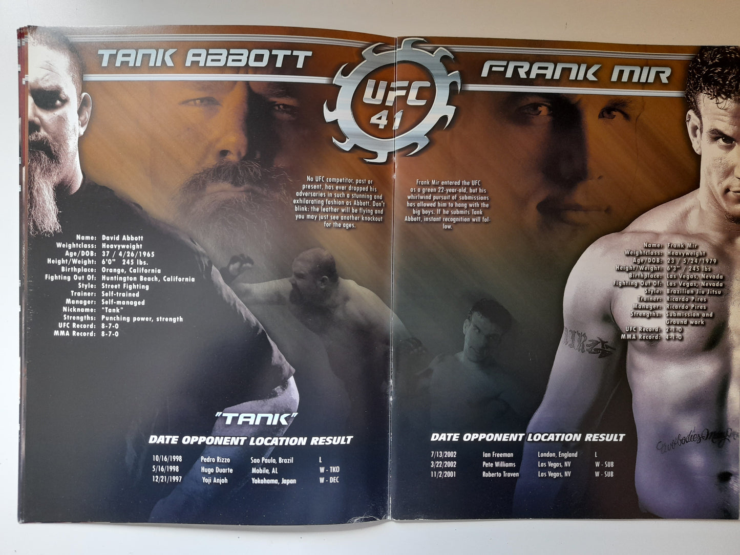 UFC 41 Onslaught - Tim Sylvia Vs Ricco Rodriguez (2003) - Official Event Program