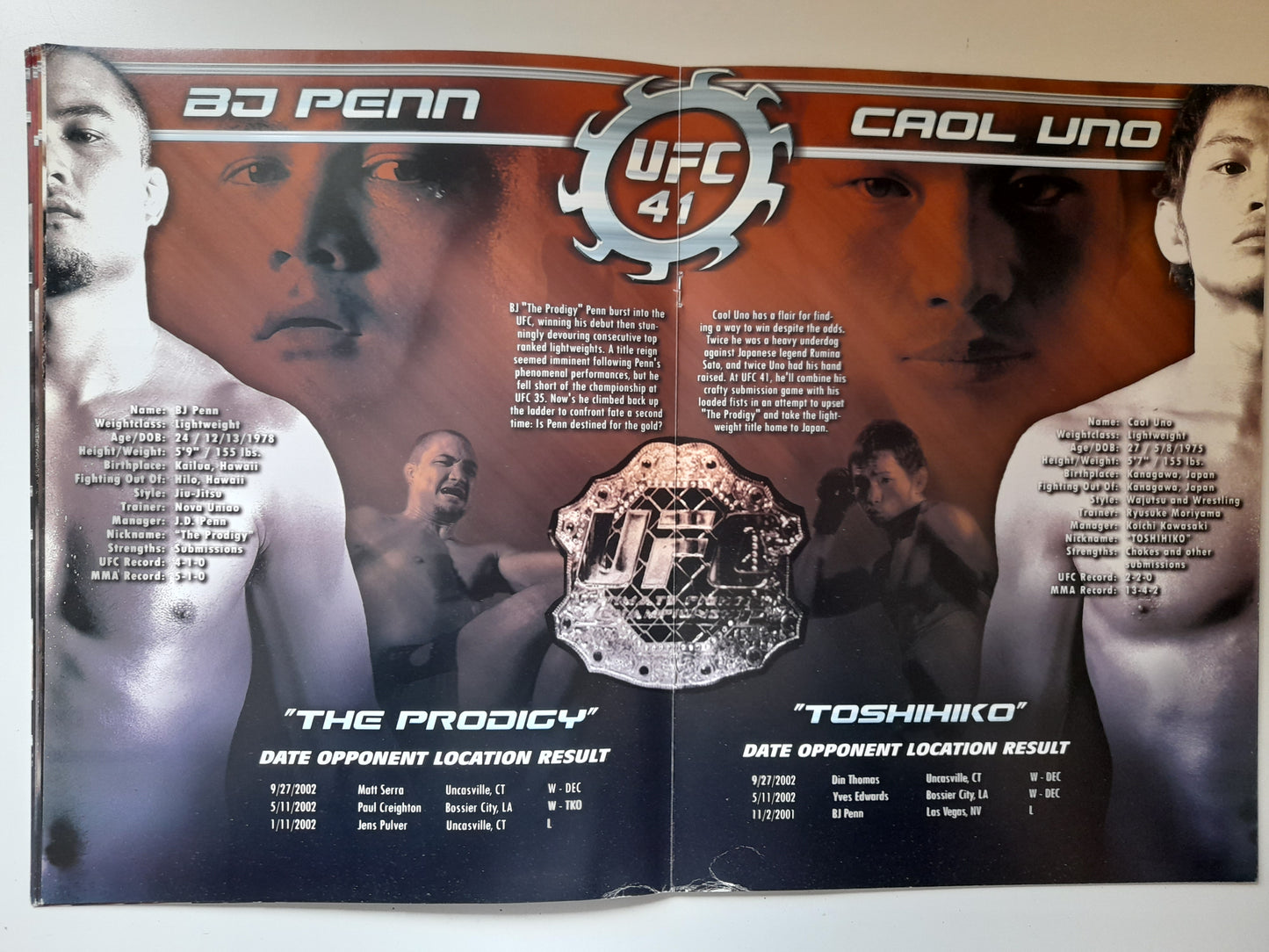 UFC 41 Onslaught - Tim Sylvia Vs Ricco Rodriguez (2003) - Official Event Program