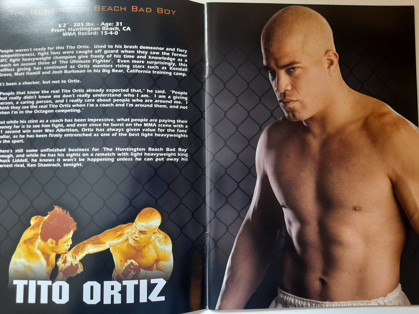 UFC Fight Night 6.5 -The Final Chapter - Ortiz Vs Shamrock 3 (2006) - Official Event Program