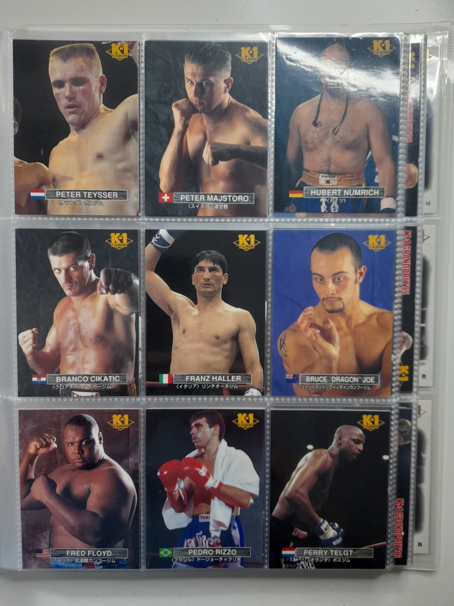 99% Complete 195x Card Base Set Bandai 1997 K-1 Kickboxing Official Trading Card Set