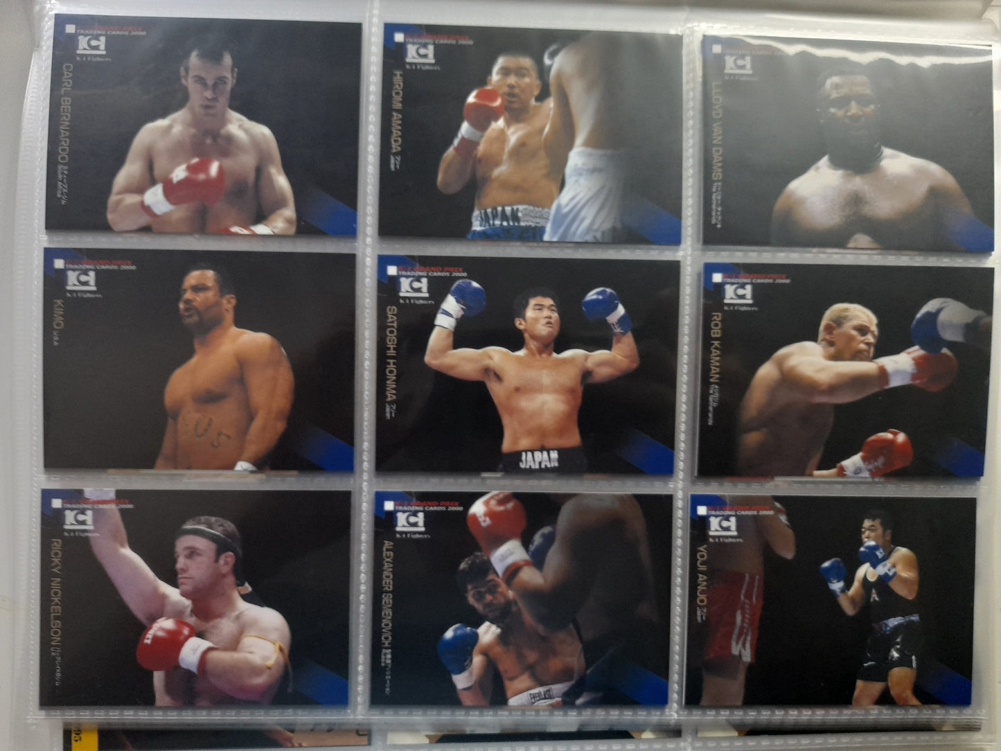 99% Complete Epoch 2000 K-1 Kickboxing Official Trading Card Set with Box & Wrapper