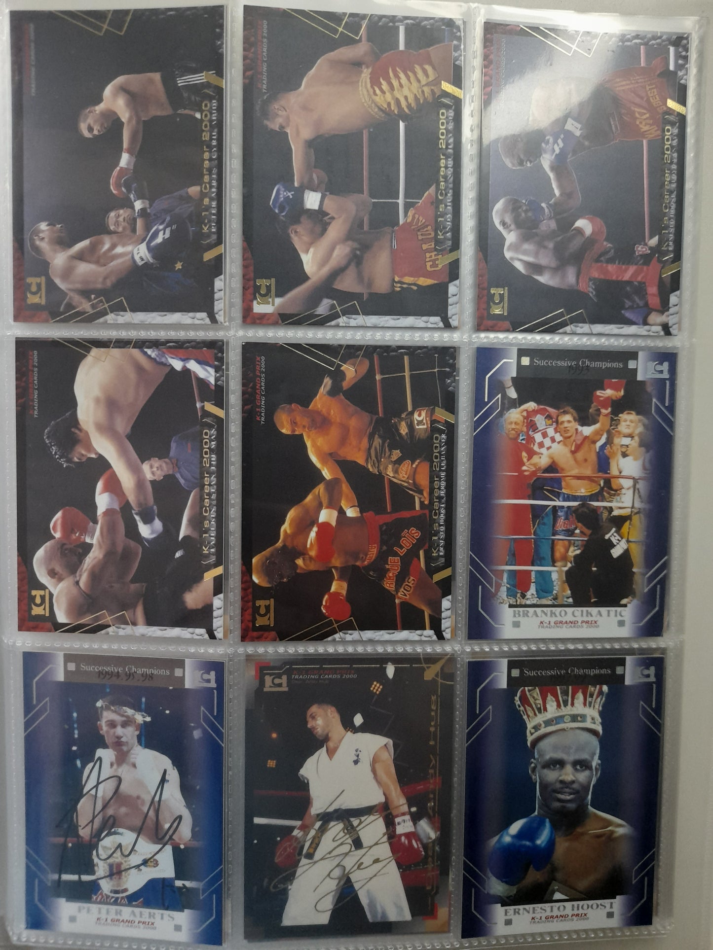 99% Complete Epoch 2000 K-1 Kickboxing Official Trading Card Set with Box & Wrapper