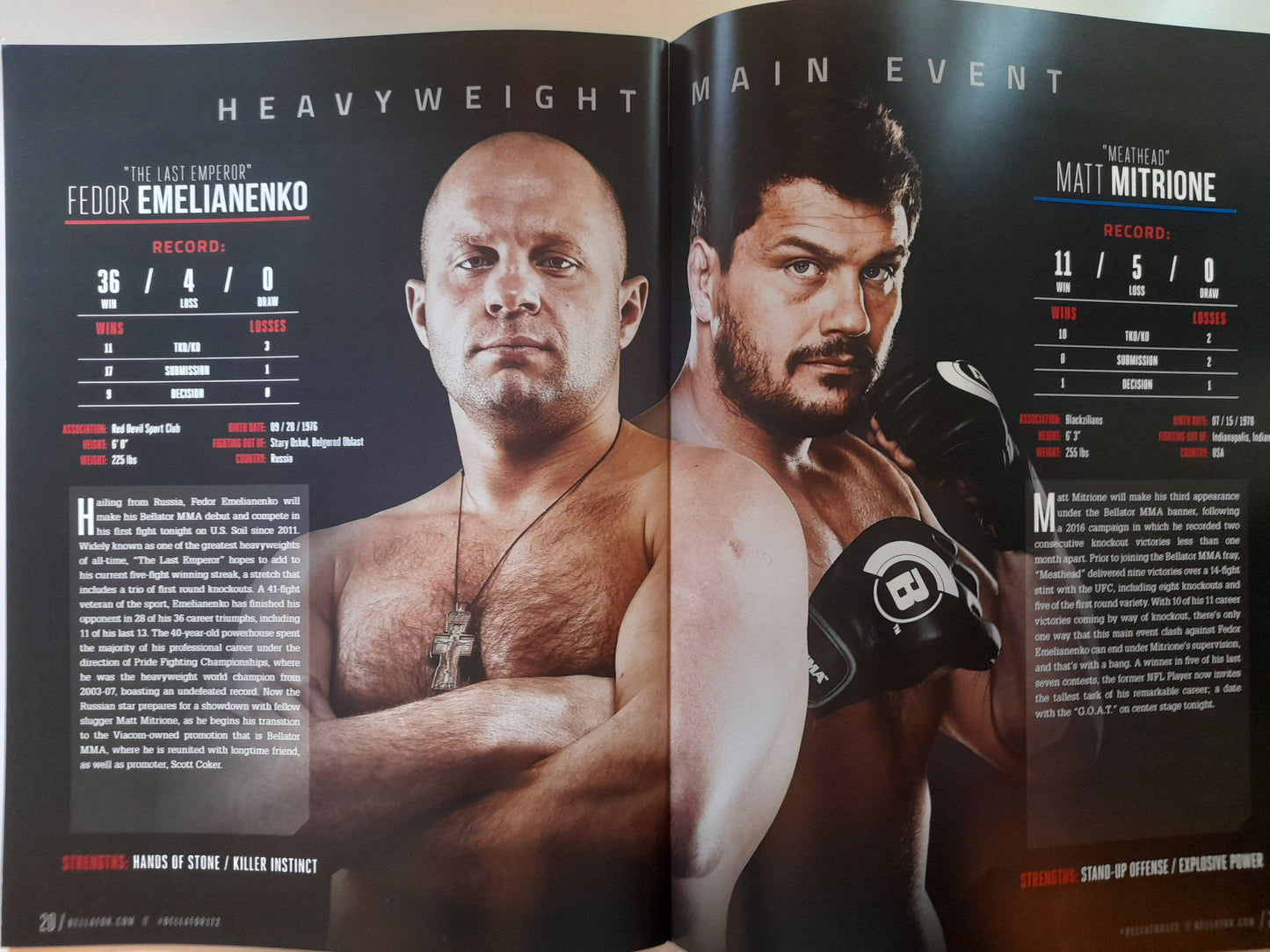 Bellator MMA 172 - Thomson Vs Pitbull (2017) - Official Event Program